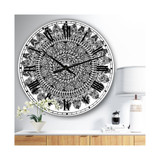 Mandala Drawing Large Traditional Wall Clock - 38" x 38" x 1"