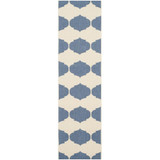 Courtyard Beige and Blue 2'3" x 12' Runner Outdoor Area Rug