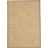 Courtyard Natural and Brown 2' x 3'7" Rectangle Outdoor Area Rug