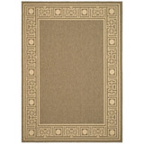 Courtyard Dark Beige and Beige 8' x 11' Outdoor Area Rug