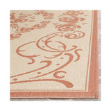 Courtyard Natural and Terra 5'3" x 7'7" Outdoor Area Rug