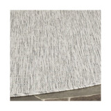 Courtyard Gray and Turquoise 6'7" x 6'7" Sisal Weave Round Outdoor Area Rug