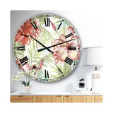 Hibiscus Paradise Oversized Cottage Wall Clock - 36" x 28" x 1"