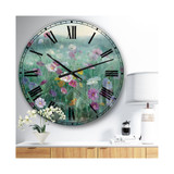 Floral Farmhouse Oversized Metal Wall Clock