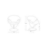 Tulip Swivel Accent Chair, Set of 2
