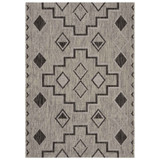 Courtyard Gray and Black 2'7" x 5' Outdoor Area Rug
