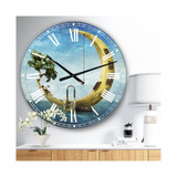 Home Sweet Moon Large Modern Wall Clock - 36" x 28" x 1"