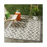 Courtyard Gray and Beige 5'3" x 7'7" Outdoor Area Rug