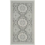 Courtyard Light Gray and Anthracite 2'7" x 5' Outdoor Area Rug
