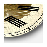 Colorful Elegant Feather III Oversized Cottage Wall Clock - 36" x 28" x 1"