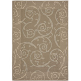 Courtyard Dark Beige and Beige 5'3" x 7'7" Sisal Weave Outdoor Area Rug