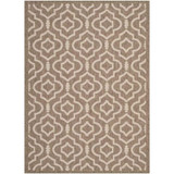 Courtyard Brown and Bone 5'3" x 7'7" Sisal Weave Outdoor Area Rug