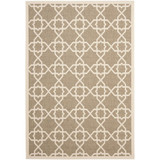 Courtyard Brown and Beige 5'3" x 7'7" Outdoor Area Rug