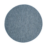 Courtyard Navy and Gray 6'7" x 6'7" Sisal Weave Round Outdoor Area Rug