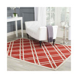 Courtyard Red and Bone 4' x 5'7" Sisal Weave Outdoor Area Rug