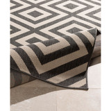 Alfresco ALF-9639 Black 3' x 5'6" Area Rug, Indoor/Outdoor