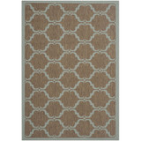 Courtyard Brown and Aqua 5'3" x 7'7" Outdoor Area Rug