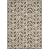 Hampton Dark Gray and Ivory 6'7" x 9'6" Outdoor Area Rug