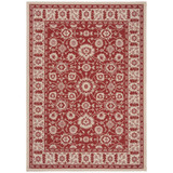Courtyard Red and Creme 4' x 5'7" Sisal Weave Outdoor Area Rug