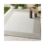 Alfresco ALF-9681 Taupe 2'3" x 11'9" Runner Area Rug, Indoor/Outdoor