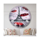 Cityscapes Oversized Round Metal Wall Clock - 36 x 36