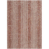 Courtyard Light Beige and Terracotta 8' x 11' Sisal Weave Outdoor Area Rug