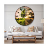 Landscape Oversized Round Metal Wall Clock - 36 x 36