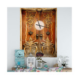 Oversized Tropical Metal Wall Clock