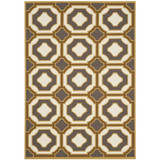 Hampton Dark Gray and Ivory 5'1" x 7'7" Sisal Weave Outdoor Area Rug