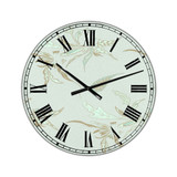 Sage Flowers Oversized Cottage Wall Clock - 36" x 28" x 1"