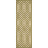 Courtyard Green and Beige 2'3" x 8' Sisal Weave Runner Outdoor Area Rug
