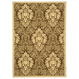 Courtyard Brown and Natural 2' x 3'7" Rectangle Outdoor Area Rug