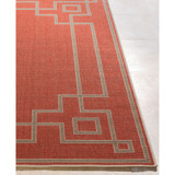 Alfresco ALF-9631 Rust 2'3" x 4'6" Area Rug, Indoor/Outdoor