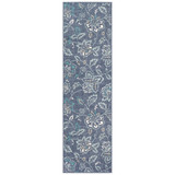 Alfresco ALF-9673 Charcoal 2'3" x 11'9" Runner Area Rug, Indoor/Outdoor