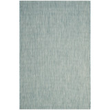Courtyard Aqua and Gray 6'7" x 9'6" Outdoor Area Rug