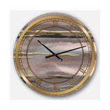 Modern Glam Oversized Metal Wall Clock