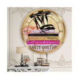 Fashionista Reads 2 Large Fashion Wall Clock - 36 x 36