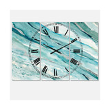 Nautical and Coastal 3 Panels Metal Wall Clock