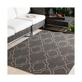Alfresco ALF-9590 Black 5'3" x 7'6" Area Rug, Indoor/Outdoor