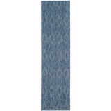 Courtyard Navy 2'3" x 8' Sisal Weave Runner Outdoor Area Rug