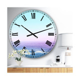 Ocean View Oversized Nautical & Coastal Wall Clock - 36" x 28" x 1"