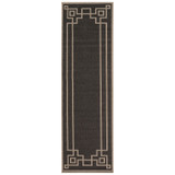 Alfresco ALF-9630 Black 2'3" x 11'9" Runner Area Rug, Indoor/Outdoor