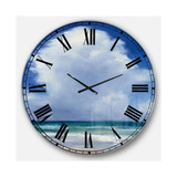 Coastal Landscape Oversized Metal Wall Clock - 36 x 36