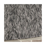 Courtyard Black 6'7" x 6'7" Round Outdoor Area Rug