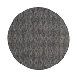 Courtyard Black 6'7" x 6'7" Round Outdoor Area Rug