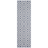 Alfresco ALF-9657 Charcoal 2'3" x 7'9" Runner Area Rug, Indoor/Outdoor
