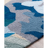 Rain RAI-1231 Bright Blue 5' x 8' Area Rug, Indoor/Outdoor