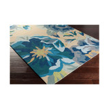 Rain RAI-1231 Bright Blue 5' x 8' Area Rug, Indoor/Outdoor
