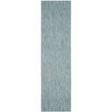 Courtyard Aqua 2'3" x 8' Runner Outdoor Area Rug