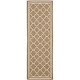 Courtyard Brown and Bone 2'3" x 22' Runner Outdoor Area Rug